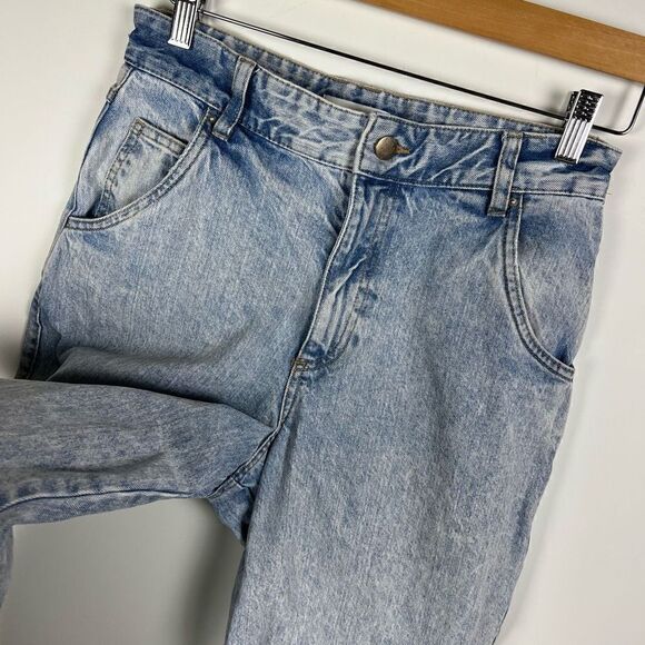 H&M Wide Leg Baggy tapered ultra high waisted Jeans Light Wash denim women’s 4 - Picture 5 of 10